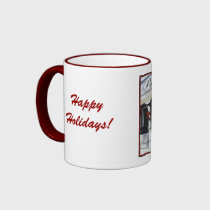 'Vintage Americana Christmas' Large Mug mugs