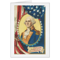 Vintage Americana George Washington (4) Greeting Cards