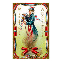 Vintage Americana July Fourth Poster