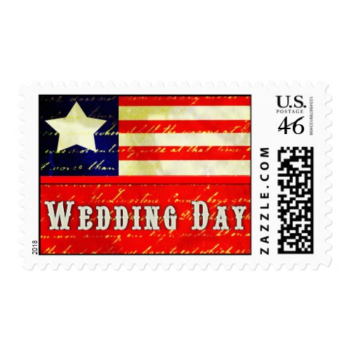 Vintage Americana Wedding Theme stamp