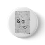 Vintage anatomy drawing of a fetus pinback button