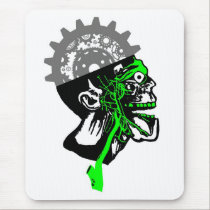 Vintage Anatomy Steampunk Gears Skull Mouse Pad mousepads