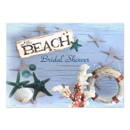 vintage  anchor  beach wedding bridal shower personalized invites