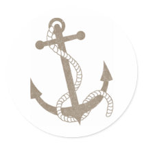 Vintage Anchor Sticker