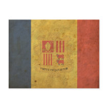 Vintage Andorra Flag Postcards