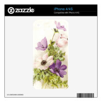 Vintage Anemone Skin For The Iphone 4