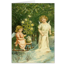 Vintage Angel Christmas Card