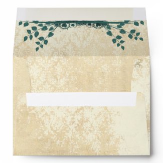 Vintage Angel Distressed Aged Damask Envelopes envelope