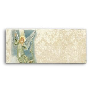 Vintage Angel Distressed Aged Damask Envelopes envelope