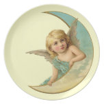Vintage Angel in Moon Plates