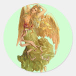 Vintage *Angel* Round Sticker
