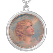 Vintage Angel Sterling Silver Necklace