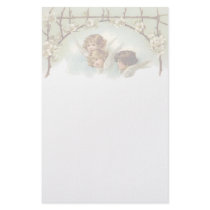 Vintage Angels and Flowers Stationery by Vintage_Gifts Vintage Angels and Flowers Stationery