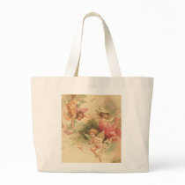 vintage angels tote bag