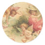 vintage angels round stickers