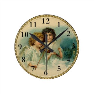 Vintage Angels Wall Clock