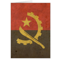 vintage Angola Flag Greeting Card