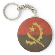 vintage Angola Flag Key Chains