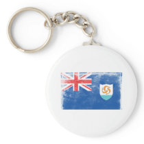 Vintage Anguilla Flag Key Chain
