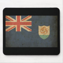 Vintage Anguilla Flag Mouse Pad