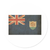 Vintage Anguilla Flag Stickers