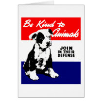 Vintage Animal Kindness Poster Cards