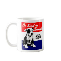 Vintage Animal Kindness Poster Coffee Mug