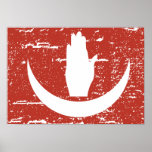 Vintage Anjouan Flag Print