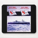 Vintage Ann Arbor Railroad Car Ferry Lake Michigan mousepads