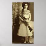 Vintage Annie Oakley Oil Grunge Poster posters