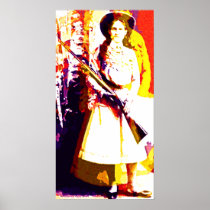 Vintage Annie Oakley Oil Grunge Poster