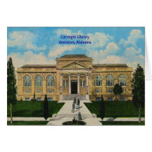 Vintage Anniston, Alabama Carnegie Library Greeting Card