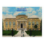 Vintage Anniston, Alabama Carnegie Library Postcard