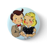 Vintage Anniversary Couple buttons