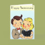 Vintage Anniversary Couple Greeting Card Vintage Anniversary Couple Greeting Card