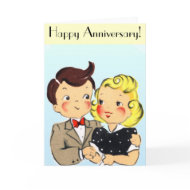 Vintage Anniversary Couple card