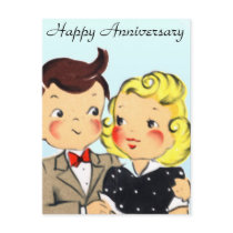 Vintage Anniversary Couple Postcards