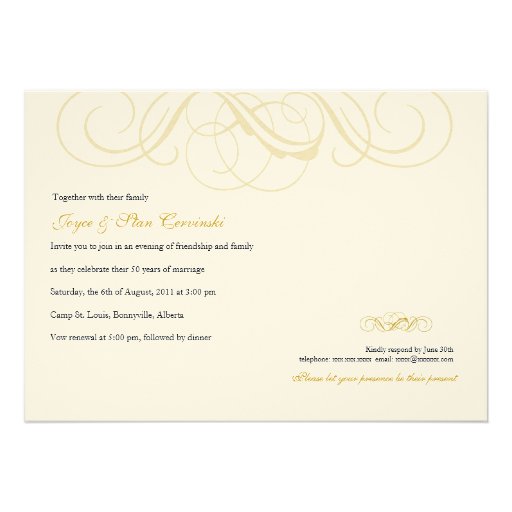 Vintage Anniversary invitation
