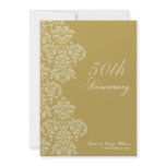 Vintage Anniversary Party Custom Invitation (gold)