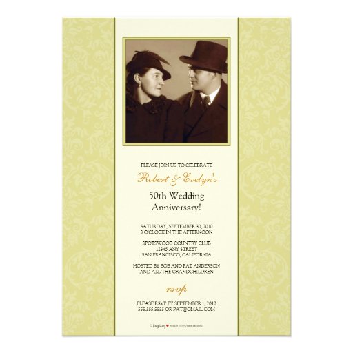 Vintage Anniversary Party Invite (champagne)