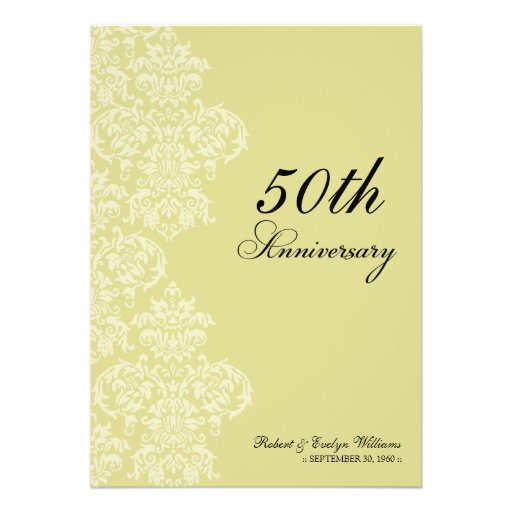 Vintage Anniversary Party Invite (champagne) (front side)