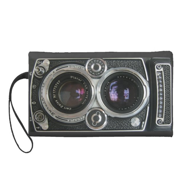 Vintage Antique Camera Case Cover Wristlet Purses