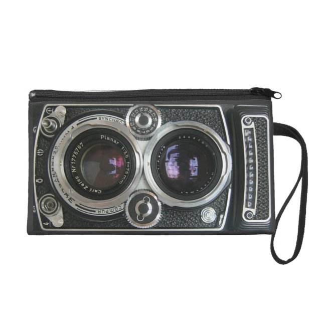 Vintage Antique Camera Case Cover Wristlet Purses