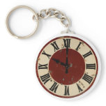 Vintage Antique Clock Face Distressed keychains