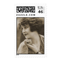 Vintage Antique Flapper Photographs and Illustrati Stamps