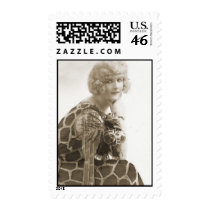 Vintage Antique Flapper Photographs and Illustrati Stamp