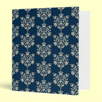 Vintage Antique Floral Damask Binder binders