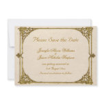 Vintage / Antique Frame Style Save the Date Personalized Invites