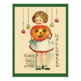 Vintage-Antique Halloween Design Postcard JOL