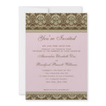 Vintage Antique Lace Wedding Invitation :: blush